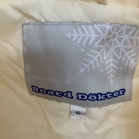 Board Dokter Sz 10 Cream Puffer with Silver Faux Fur Hood Trim - Picture 4 of 9